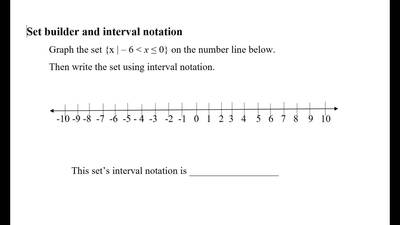 Set builder and interval notation - MediaSpace@WCSU