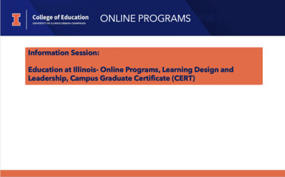 Education at Illinois Online Programs Learning Design and Leadership