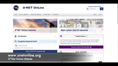 Occupational Research using ONET Online 