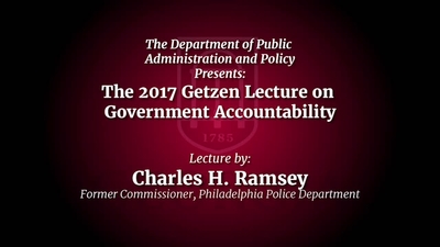 2017 Getzen Lecture Charles Ramsey - University Of Georgia Kaltura