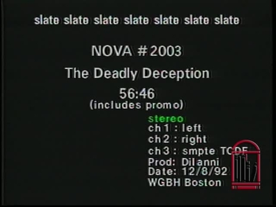 Nova (Television program). The Deadly Deception | 1 of 1 | 93128dct - University of Georgia Kaltura