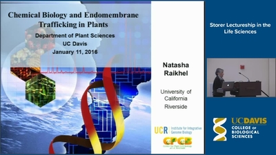 Storer Lecture - Natasha Raikhel 1-11-16 - University of California, Davis