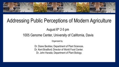 Addressing Public Perceptions of Modern Agriculture - University of