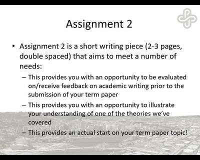 Crime in the City - Assignment 2 Overview - PSU Media Space