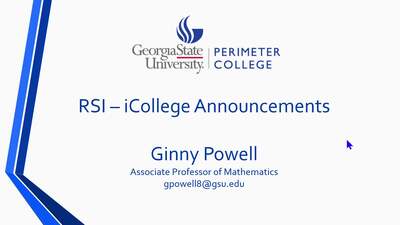RSI - iCollege Announcements - Georgia State University