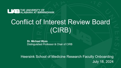 Conflict of Interest Review Board - The University of Alabama at Birmingham