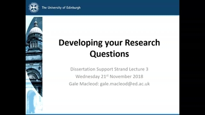 Developing Your Research Questions - Media Hopper Create