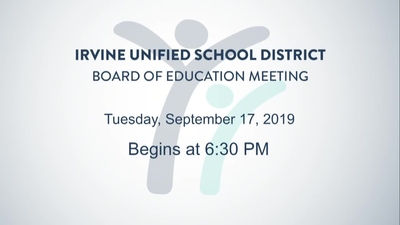 2019-09-17 Board Meeting - Irvine Unified School District