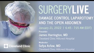 Surgery Live: Damage Control Laparotomy and the Open Abdomen - January 21,  2022 - ConsultQD Live