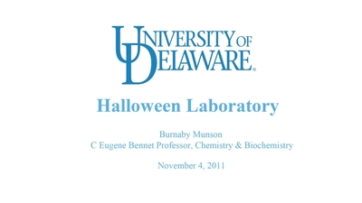 Halloween Lab by Professor Burnaby Munson (Full).mp4 - UD Capture | University of Delaware