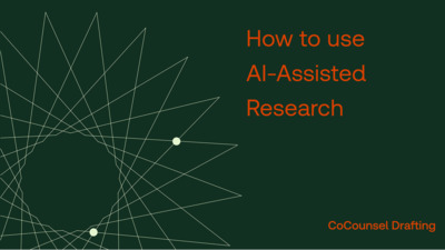 How to use AI-Assisted Research  - Product Training - US | Thomson Reuters