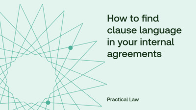 How to find clause language in your internal agreements - Product ...