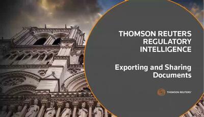 Exporting & Sharing Documents - Product Training - US | Thomson Reuters