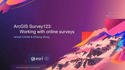 ArcGIS Survey123: Working with Online Surveys - Esri Videos: GIS ...