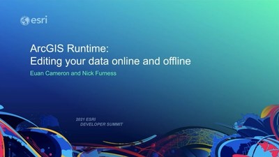 ArcGIS Runtime: Editing Your Data Online and Offline - Esri Videos: GIS ...