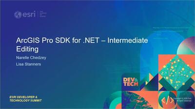 ArcGIS Pro SDK for .NET: Intermediate Editing - Esri Videos: GIS ...