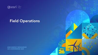 Field Operations - Esri Videos: GIS, Events, ArcGIS Products & Industries