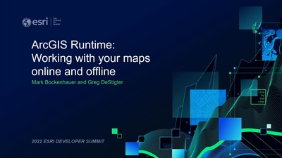 ArcGIS Runtime: Working with Maps Online and Offline - Esri Videos: GIS ...