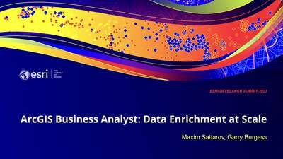 ArcGIS Business Analyst: Data Enrichment at Scale - Esri Videos: GIS ...