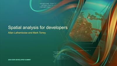Introduction to Spatial Analysis for Developers - Esri Videos: GIS ...
