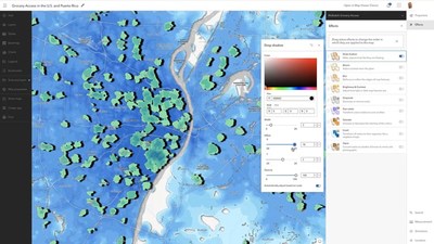 Map Viewer Effects: Drop Shadow on Access Polygons - Esri Videos: GIS ...