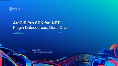ArcGIS Pro SDK for .NET: Plugin Datasources, Deep Dive - Esri Videos ...