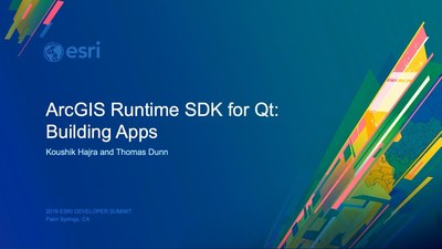 ArcGIS Runtime SDK for Qt: Building Apps - Esri Videos: GIS, Events ...