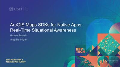 ArcGIS Maps SDKs for Native Apps: Real-Time Situational Awareness ...