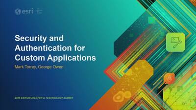 Security and Authentication for Custom Applications - Esri Videos: GIS ...