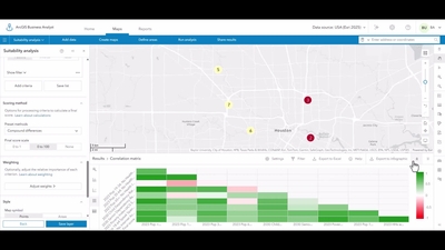 Perform a suitability analysis in Business Analyst Web App - Esri ...