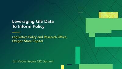 Leveraging GIS Data to Inform Policy - Esri Videos: GIS, Events, ArcGIS ...