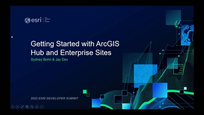 Getting Started With ArcGIS Hub And Enterprise Sites - Esri Videos: GIS ...