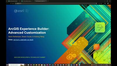 ArcGIS Experience Builder: Advanced Customization - Esri Videos: GIS ...