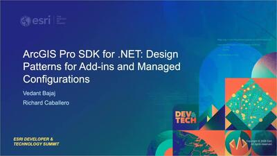 ArcGIS Pro SDK for .NET: Design Patterns for Add-ins and Managed ...