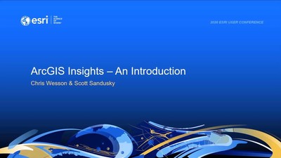 (10689) Arcgis Insights: An Introduction - Esri Videos: Gis, Events 