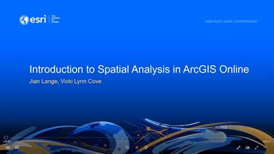 (10911) An Introduction to Analysis in ArcGIS Online - Esri Videos: GIS ...