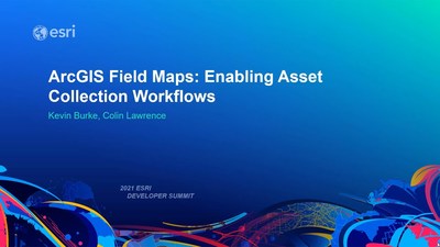 ArcGIS Field Maps: Enabling Asset Collection Workflows - Esri Videos ...