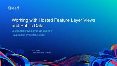 Working with Hosted Feature Layer Views and Public Data - Esri Videos ...