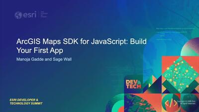 ArcGIS Maps SDK for JavaScript: Build Your First App - Esri Videos: GIS ...