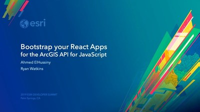 Bootstrap your React Apps for the ArcGIS API for JavaScript - Esri ...