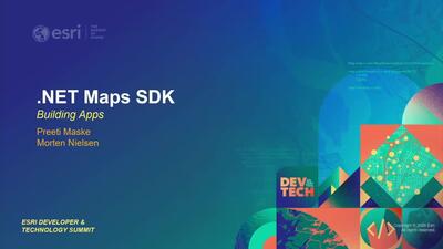 ArcGIS Maps SDK for .NET: Building Apps - Esri Videos: GIS, Events ...