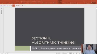 Algorithmic Thinking Intro - OSU MediaSpace