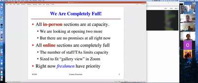 Zoom Sep. 3. Course Overview - Cornell Video on Demand