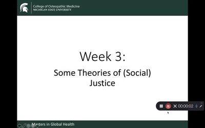 OST 825 Gifford: Wk 3 Some Theories of (Social) Justice - MSU MediaSpace