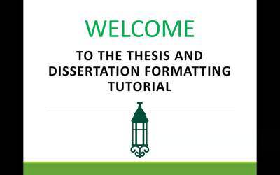 Spring 2025 Electronic Thesis & Dissertation Formatting Tutorial - MSU ...