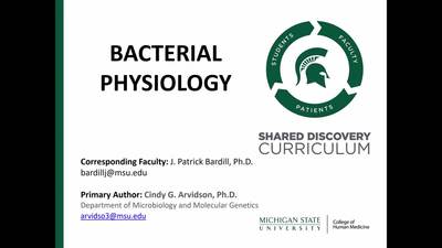 Bacterial Physiology CHM Week 6 ECE Resource - MSU MediaSpace