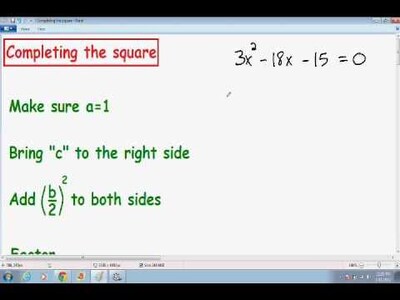 Completing the square - BYU-Idaho