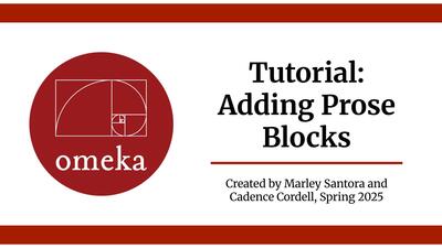 Tutorial: Adding Prose Blocks - Illinois Media Space