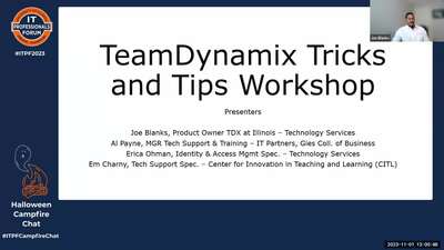 TeamDynamix Tricks and Tips - Illinois Media Space