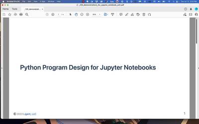 Tutorial: Python Program Design for Jupyter Notebooks - Illinois Media ...